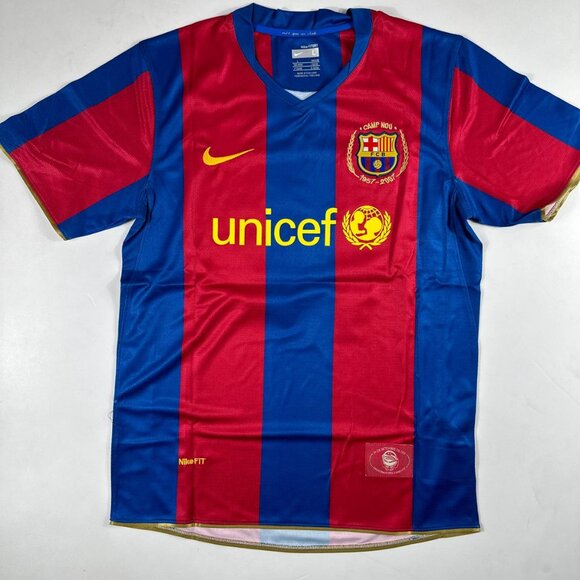 Nike Vintage FC Barcelona 2007-08 Messi#19 Nike Home Shirt Jersey All Sizes - Picture 3 of 6